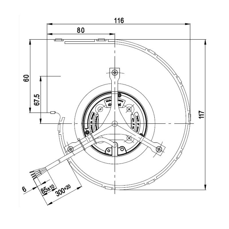THERMOROSSI Ventilateur centrifuge pour poêle à granulé pellet