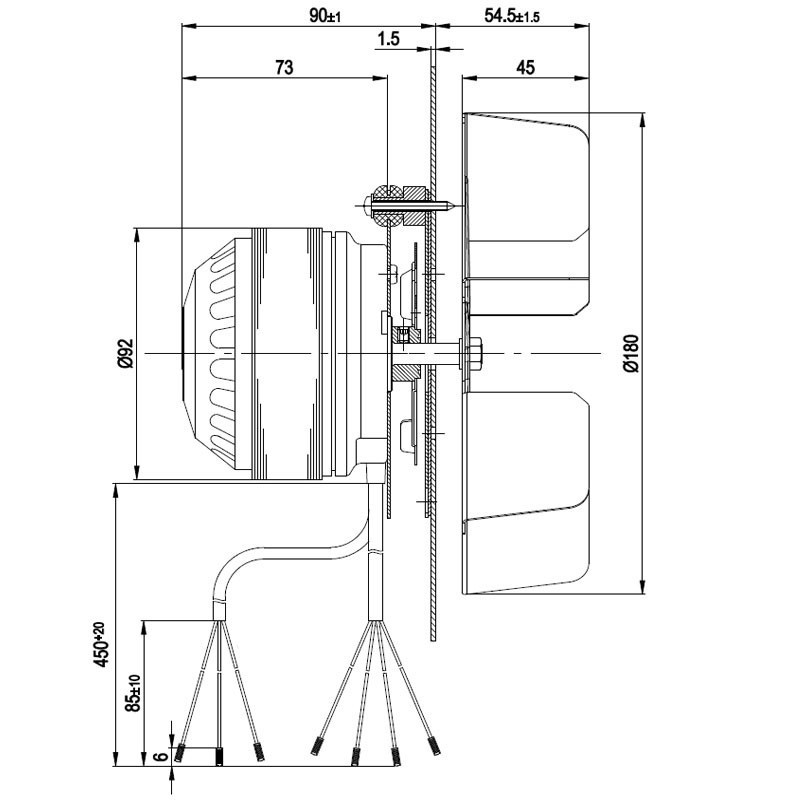 THERMOROSSI Ventilateur extracteur des fumées pour poêle à granulé