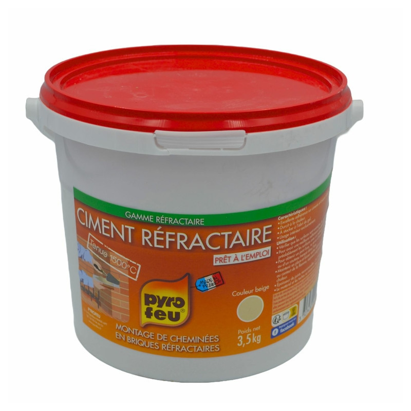 Ciment réfractaire - seau de 3,5kg