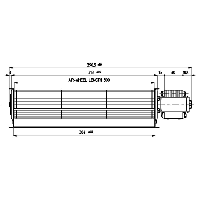 FREEPOINT VENTILATEUR TANGENTIEL pour poêle à granulé pellet