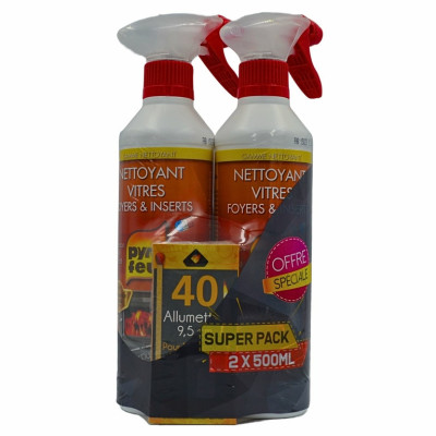 Nettoyants vitres pour poêles à granulés, bois inserts, foyers