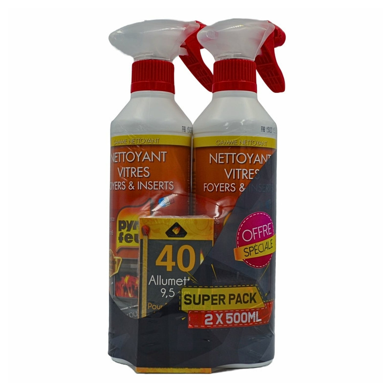 Nettoyants vitres pour poêles à granulés, bois inserts, foyers