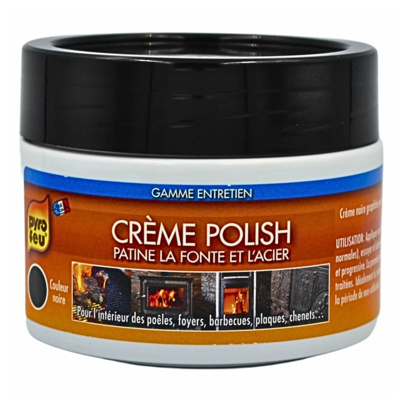 Zebraline crème polish noire pour poêles, inserts, barbecues