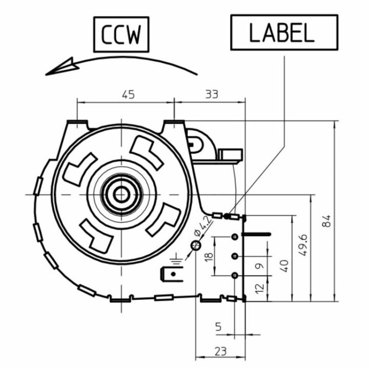 FREEPOINT Ventilateur tangentiel compatible poêle à granulé