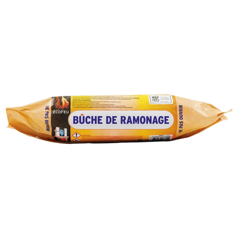Bûche de ramonage meilleure assurance sans dangers poêle cheminée