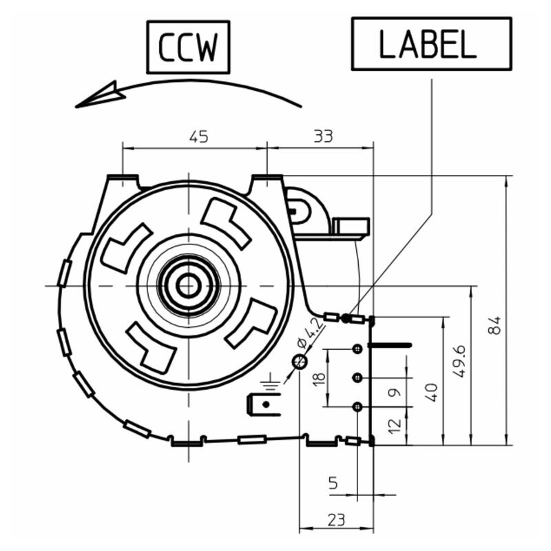 CALIDEAL VENTILATEUR TANGENTIEL pour poêle à granulé pellet KATLA