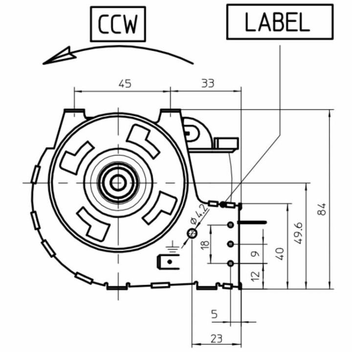 CALIDEAL VENTILATEUR TANGENTIEL pour poêle à granulé pellet KATLA