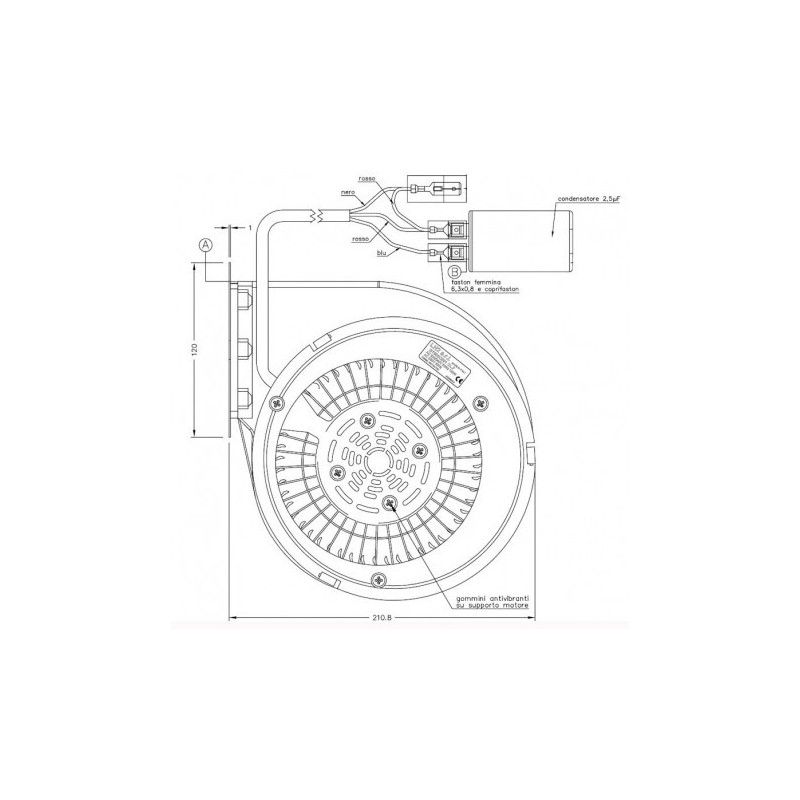KAUSIFLAM Ventilateur centrifuge d'air pour poêle à granulé