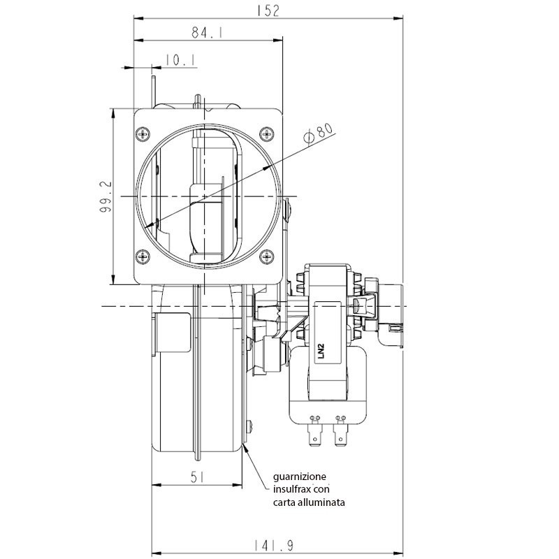 DEVILLE Ventilateur extracteur des fumées pour poêle à granulé