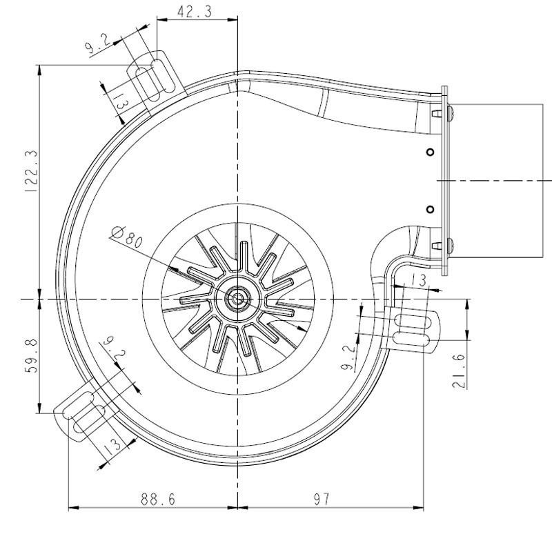 ARCE Ventilateur extracteur des fumées pour poêle à granulé