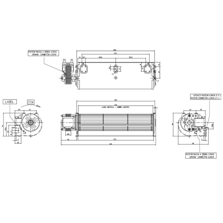 EXTRAFLAME Ventilateur tangentiel pour poêle à granulé