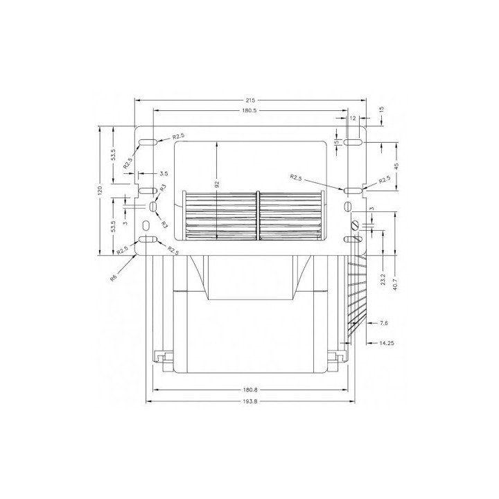 PUROS VENTILATEUR d'air centrifuge pour poêle à granulé pellets