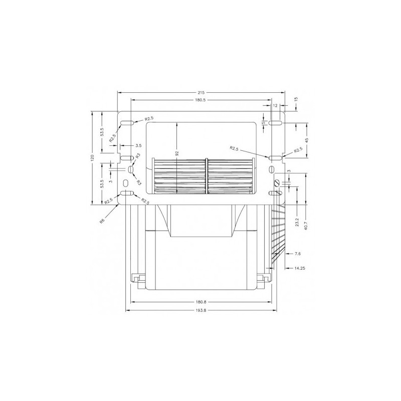 DEVILLE Ventilateur d'air centrifuge pour poêle à granulé
