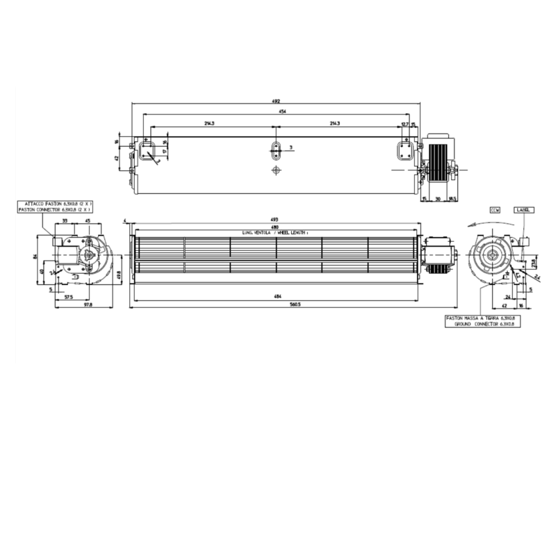 OPERA Ventilateur tangentiel pour poêle à granulé