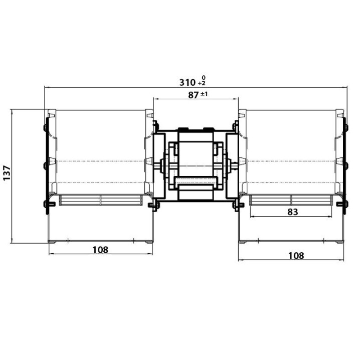 EDILKAMIN Ventilateur centrifuge double pour poêle à granulé