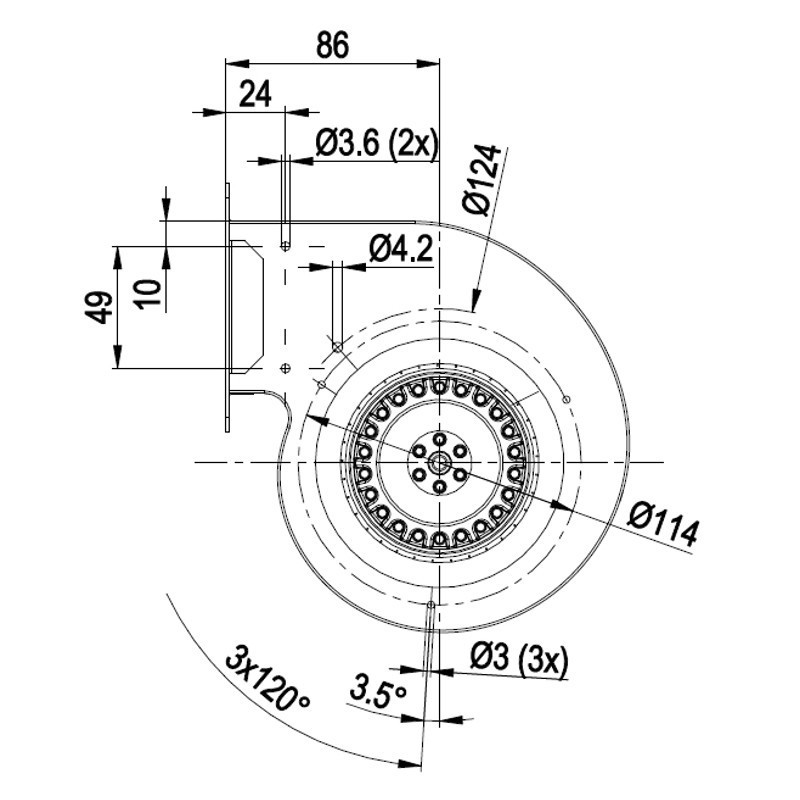 THERMOROSSI Ventilateur centrifuge pour poêle à granulé pellet