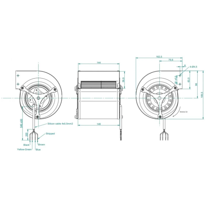 CAMINETTI MONTEGRAPPA VENTILATEUR CENTRIFUGE pour poêle à granulé