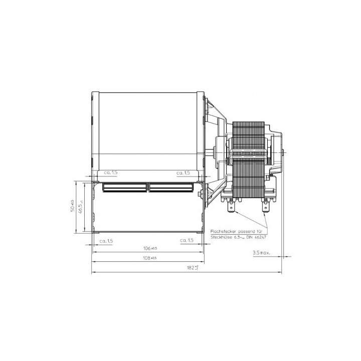 MCZ VENTILATEUR centrifuge pour poêle à granulé pellet