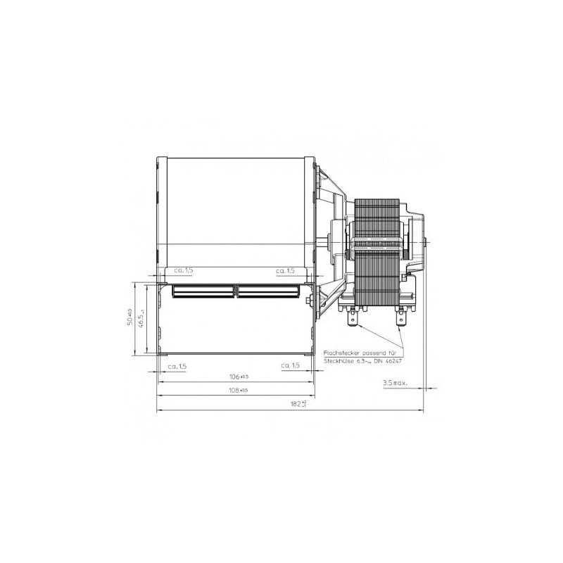 EDILKAMIN Ventilateur centrifuge pour poêle à granulé pellet