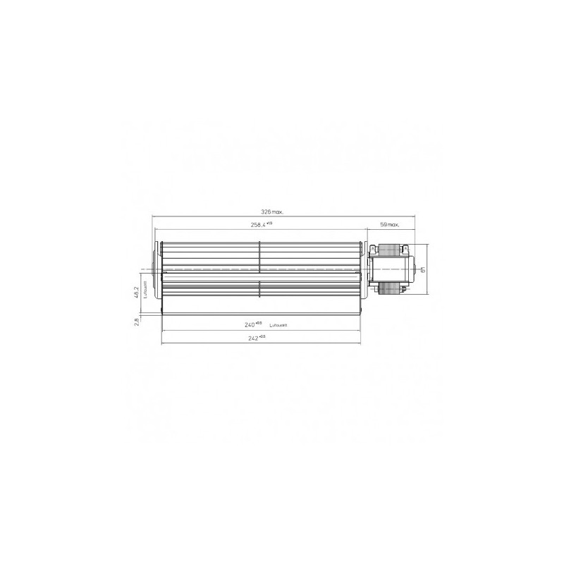 PIAZZETTA VENTILATEUR TANGENTIEL pour poêle à granulé pellet