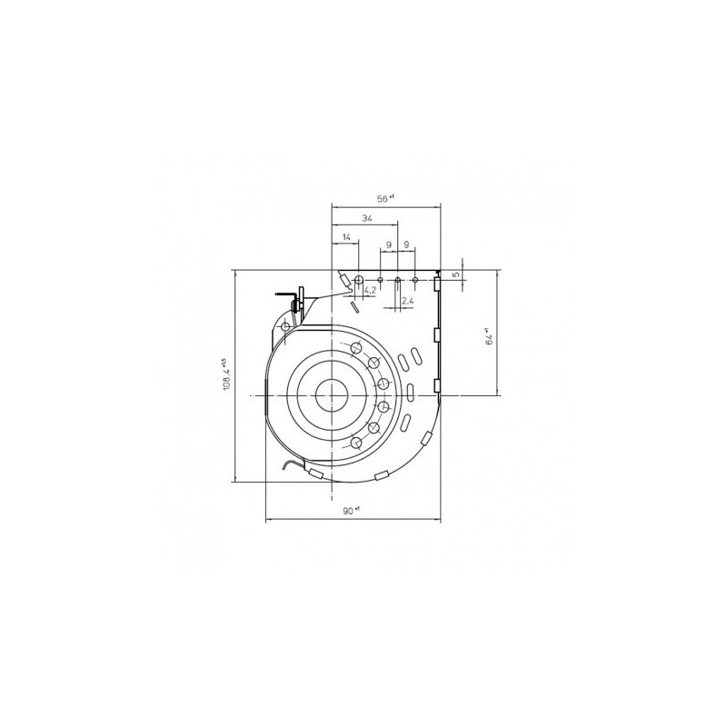 PIAZZETTA VENTILATEUR TANGENTIEL pour poêle à granulé pellet