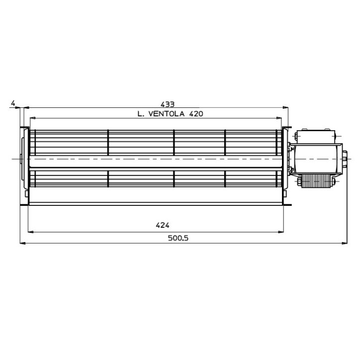 DEVILLE VENTILATEUR TANGENTIEL pour poêle à granulé pellet