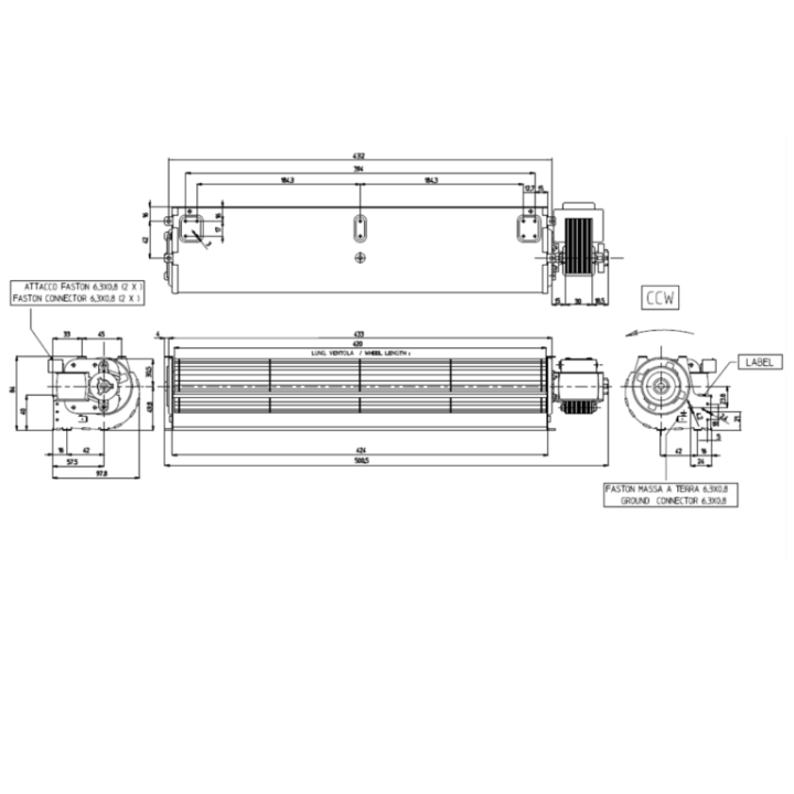 DEVILLE VENTILATEUR TANGENTIEL pour poêle à granulé pellet
