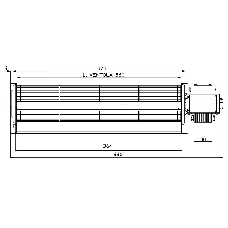 LINCAR VENTILATEUR TANGENTIEL pour poêle à granulé pellet