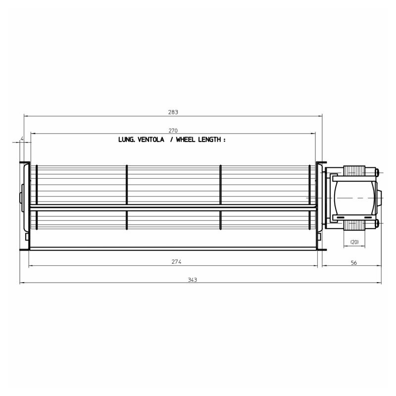 SUPERIOR VENTILATEUR TANGENTIEL pour poêle à granulé pellet