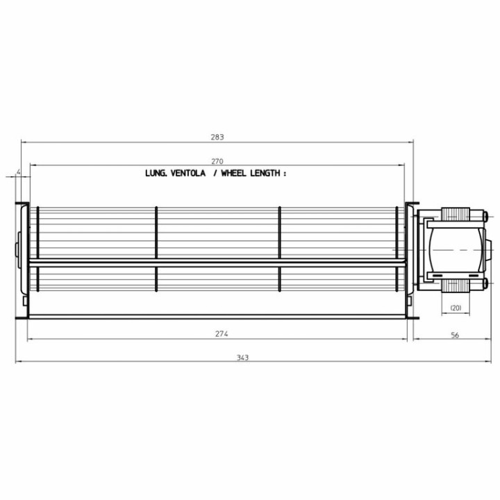SUPERIOR VENTILATEUR TANGENTIEL pour poêle à granulé pellet