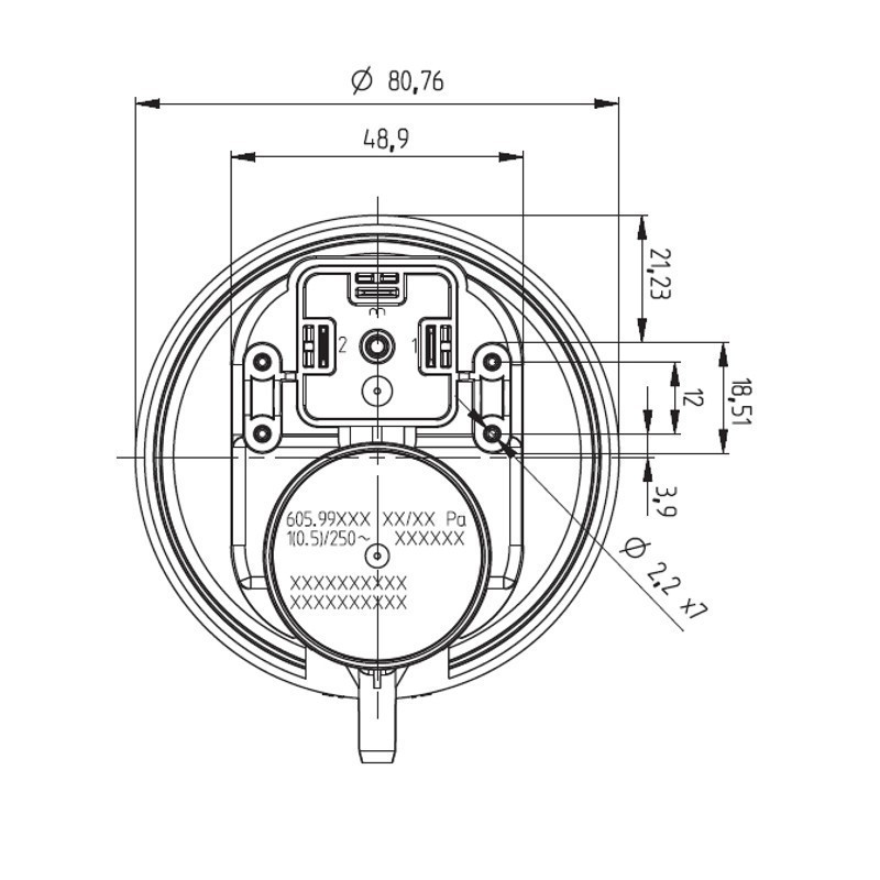 DAL ZOTTO Pressostat d'air 20/10 Pascal pour poêle à granulé