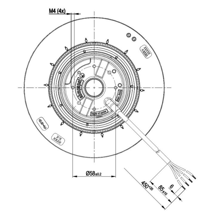 VENTILATEUR TANGENCIEL centrifuge pour poêle à granulé pellet 190