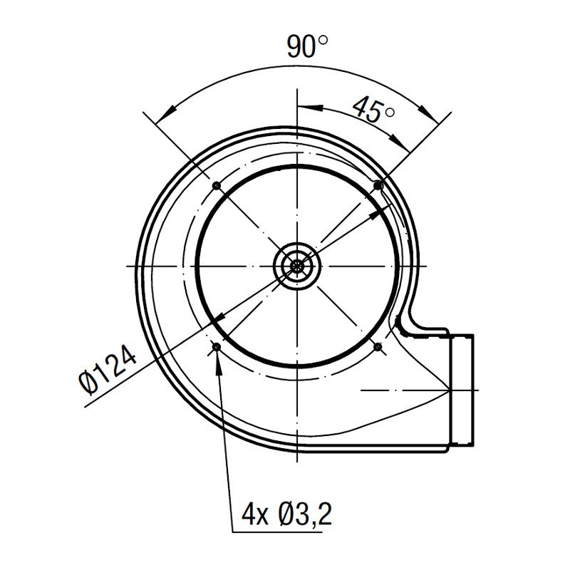 VENTILATEUR EXTRACTEUR DES FUMEES pour poêle à granulé RLH120/3800