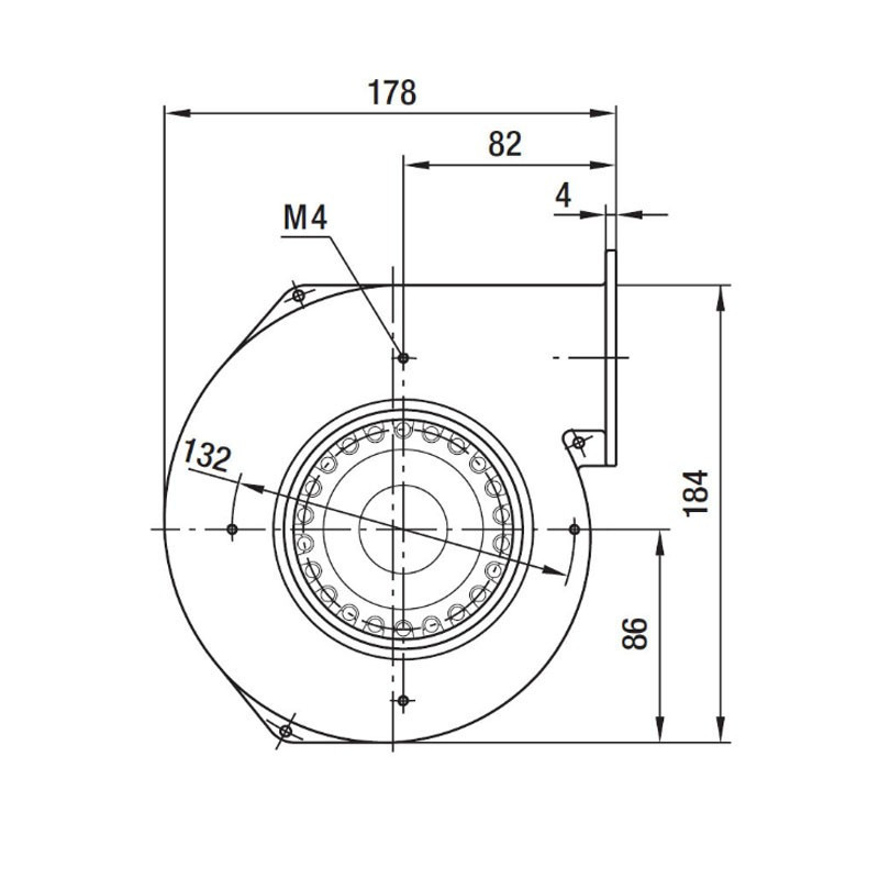 VENTILATEUR CENTRIFUGE pour poêle à granulé 76x50 G2E120AR7701