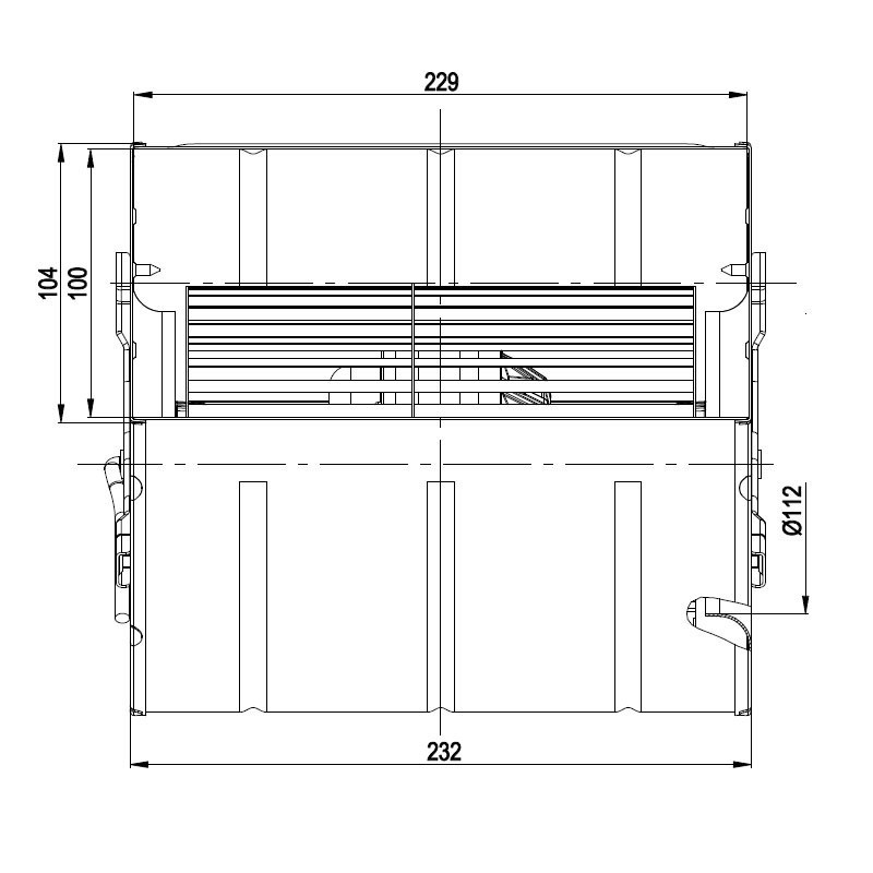 VENTILATEUR CENTRIFUGE pour poêle à granulé 229x100