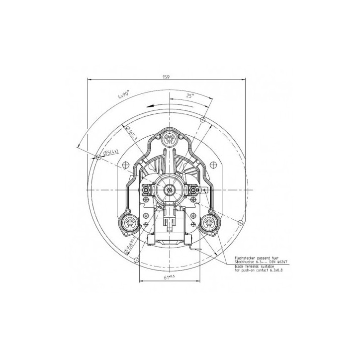 VENTILATEUR EXTRACTEUR DES FUMÉES pour poêle à granulé RR152/0020-3030