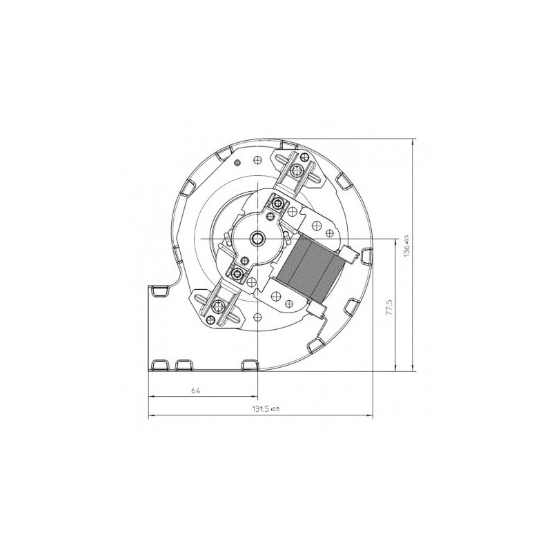 VENTILATEUR CENTRIFUGE pour poêle à granulé pellet CFA80x83-35