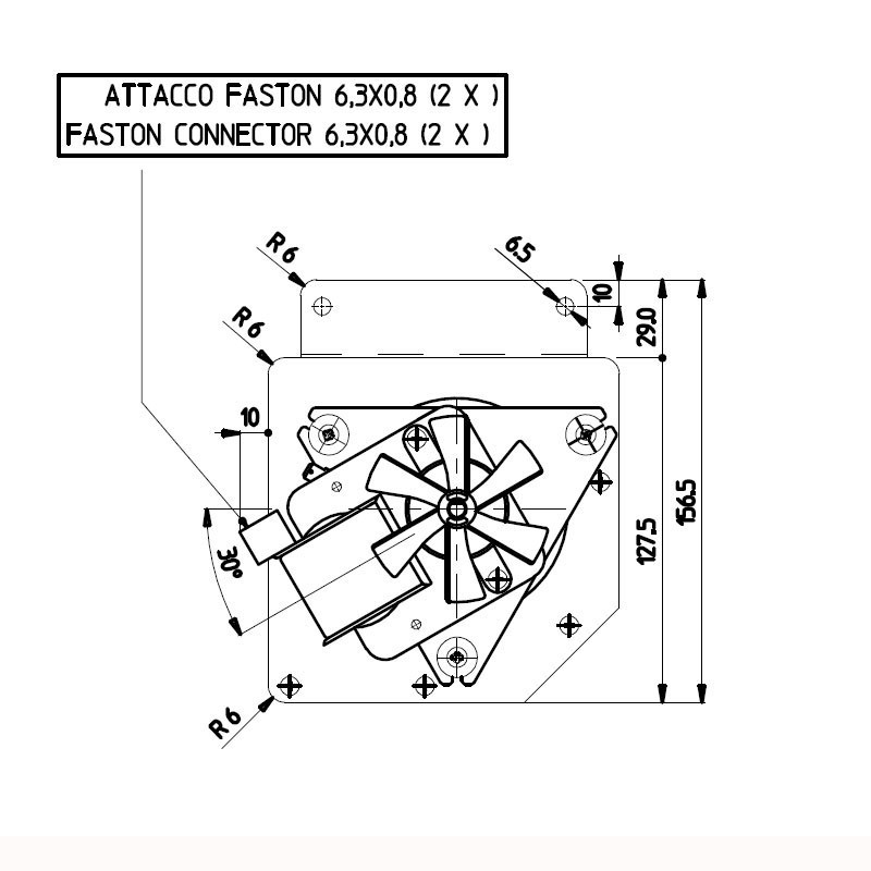 VENTILATEUR TANGENTIEL pour poêle à granulé pellet 80/330