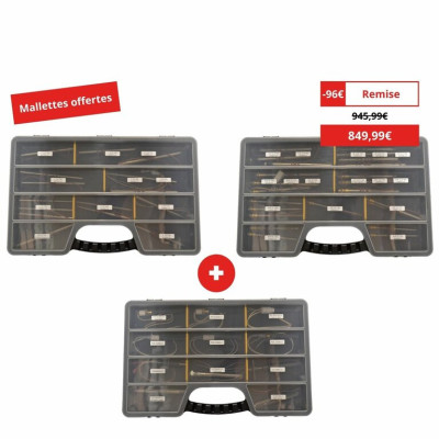 Pack de 3 mallettes de dépannage de bougies poêle à granulés pour technicien