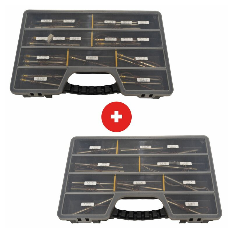 2 Mallettes de dépannage bougies acier écrou/bride/lisses poêle à granulés pour technicien