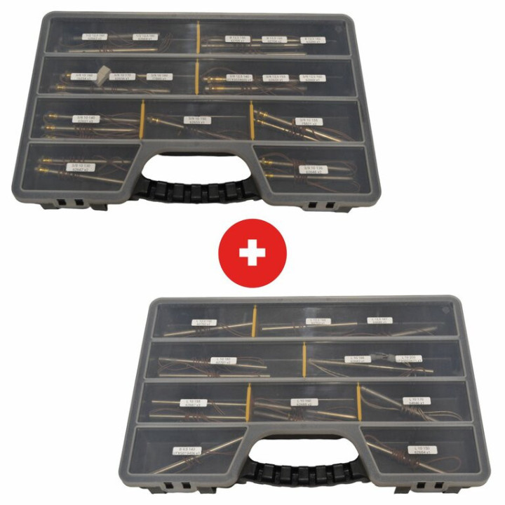 2 Mallettes de dépannage bougies acier écrou/bride/lisses poêle à granulés pour technicien