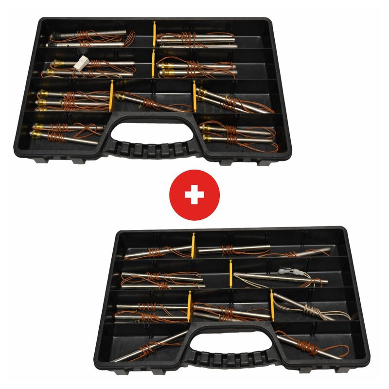 2 Mallettes de dépannage bougies acier écrou/bride/lisses poêle à granulés pour technicien
