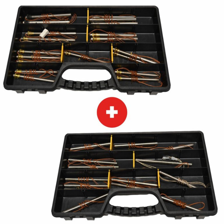 2 Mallettes de dépannage bougies acier écrou/bride/lisses poêle à granulés pour technicien