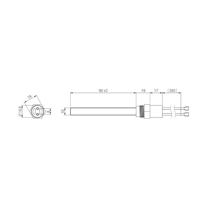 CRISTAL DE QUARTZ Bougie d'allumage poêle à granulé 90/400W