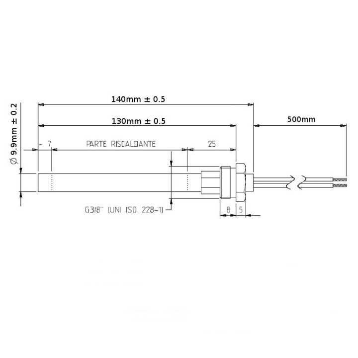 CS THERMOS Bougie d'allumage compatible pour poêle à granulés