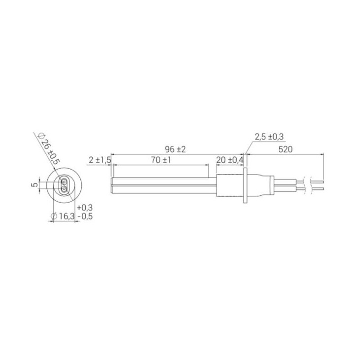 STUV Bougie d'allumage céramique pour les poêles à granulé P10